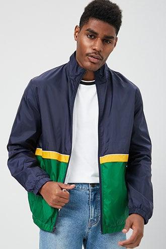 Forever21 Colorblock Mesh Windbreaker