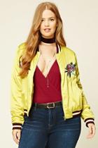 Forever21 Plus Women's  Plus Size Embroidered Jacket