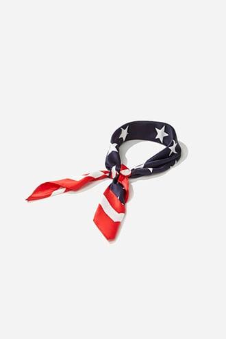 Forever21 American Flag Print Scarf