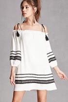 Forever21 Contrast Open-shoulder Dress