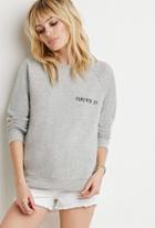 Forever21 Women's  Forever 21 Sweatshirt (heather Grey/black)