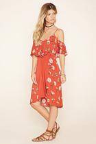 Forever21 Women's  Floral Flounce-layered Dress