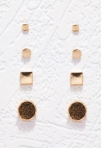Forever21 Faux Druzy Stud Earring Set
