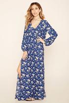 Forever21 Women's  Self-tie Floral Maxi Dress