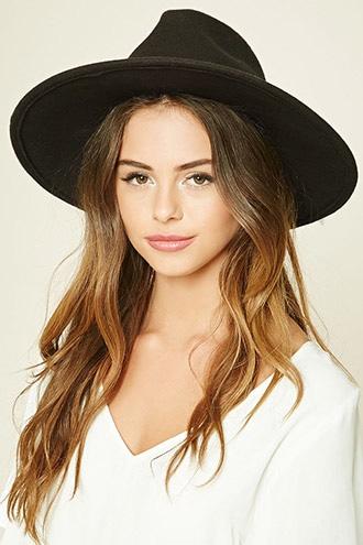 Forever21 Women's Olive & Brown Faux Leather Band Fedora