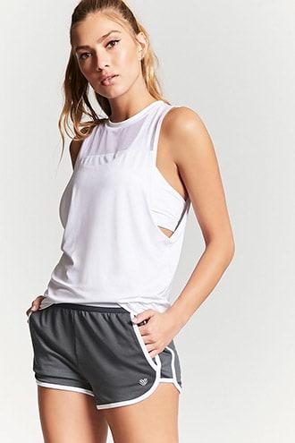Forever21 Active Striped Dolphin Shorts