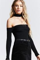 Forever21 Ribbed Knit Choker Sweater
