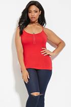 Forever21 Plus Women's  Red Plus Size Classic Knit Cami