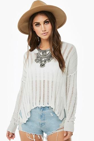 Forever21 Sheer Open-knit Sweater