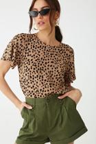 Forever21 Cheetah Print Boxy Top