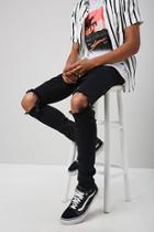 Forever21 Distressed Zip-hem Jeans