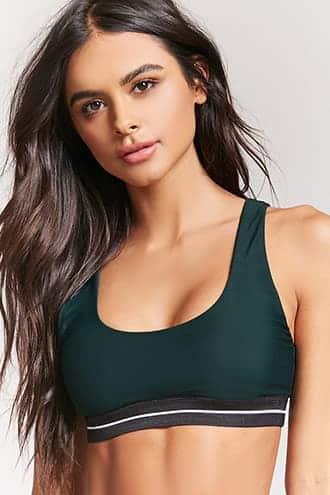 Forever21 Contrast Stripe Bikini Top