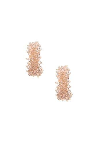 Forever21 Beaded Half-hoop Earrings