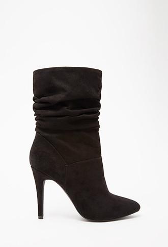 Forever21 Slouchy Faux Suede Booties