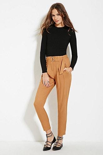 Forever21 Contemporary Belted Pants