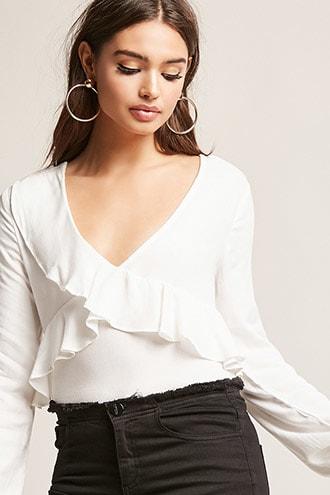 Forever21 Flounce Surplice Top