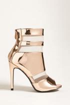 Forever21 Metallic Faux Patent Leather Booties