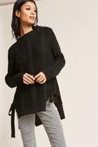 Forever21 Cable Knit Self-tie Top