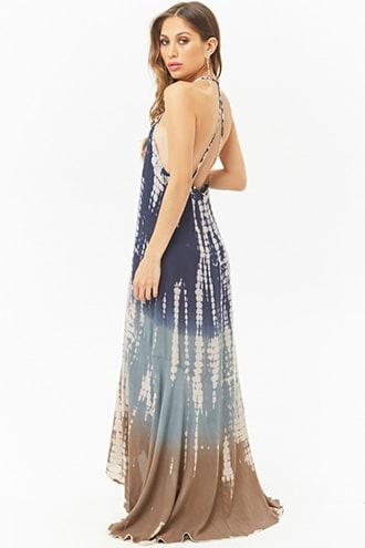 Forever21 Boho Me Tie-dye High-low Maxi Dress