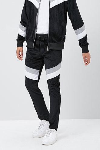 Forever21 Velour Colorblock Track Pants
