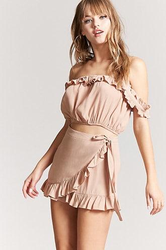 Forever21 Ruffled Self-tie Skort