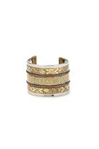 Forever21 Metallic Etched Cuff Bracelet