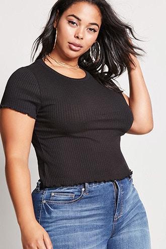 Forever21 Plus Size Lettuce-edge Tee