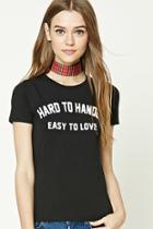 Forever21 Women's  Hard To Handle Graphic Tee