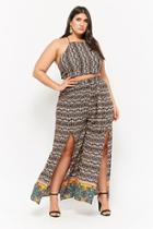 Forever21 Plus Size Baroque-inspired Slit-front Pants