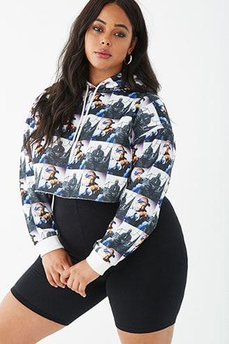 Forever21 Plus Size Tupac Print Hoodie