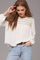Forever21 Striped Sequin Peasant Top