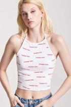 Forever21 Thank You Graphic Halter Top