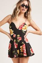 Forever21 Pleated Floral Cami Romper
