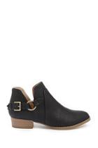 Forever21 Faux Nubuck Buckle Ankle Booties