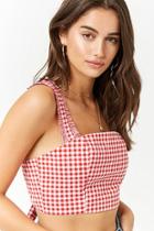 Forever21 Gingham Tie-back Crop Top