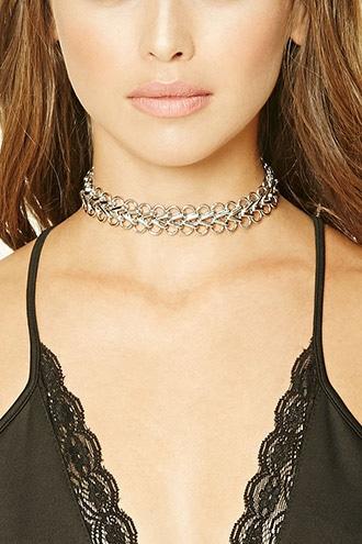 Forever21 Silver Loop Chain Choker