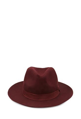 Forever21 Wool Panama Hat Burgundy Sm/med