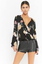 Forever21 Floral Print Bell Sleeve Top