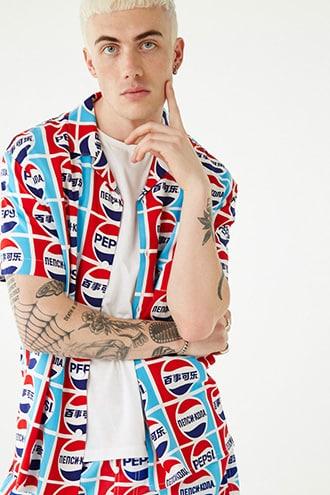 Forever21 Pepsi Print Shirt