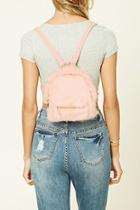 Forever21 Light Pink Faux Fur Mini Backpack