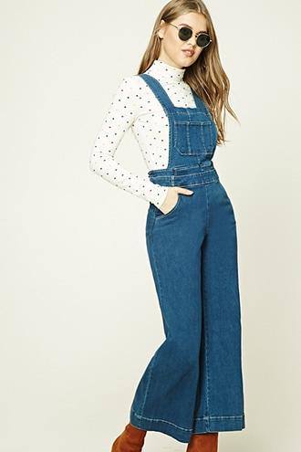 Forever21 Women's  Heart Print Turtleneck Top