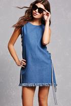Forever21 Lace-up Chambray Dress