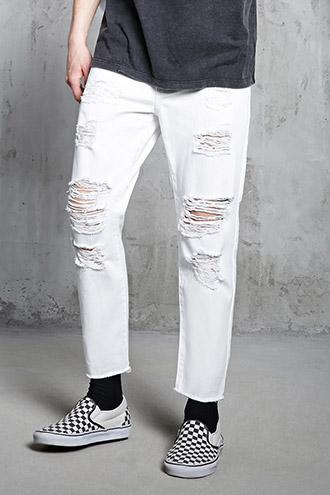 Forever21 Distressed Clean Wash Jeans