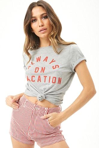 Forever21 Always On Vacation Graphic Tee