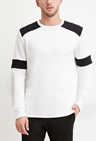 21 Men Men's  Colorblocked Cotton-blend Sweatshirt