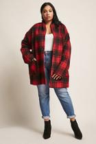 Forever21 Plus Size Open-front Flannel Jacket