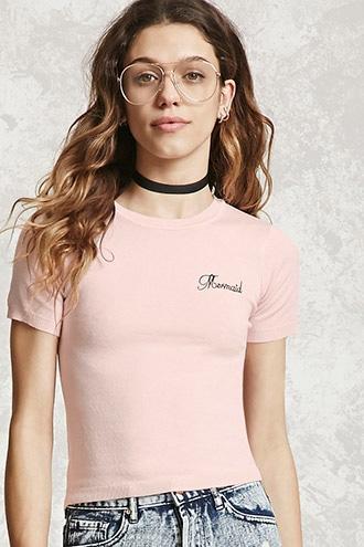 Forever21 Mermaid Embroidered Top