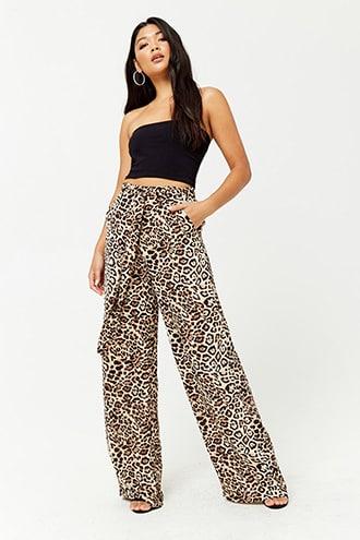 Forever21 Cheetah Paperbag Pants