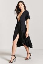 Forever21 Plunging Wrap-front Dress