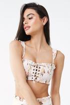 Forever21 P2f Smocked Lace-up Bikini Top
